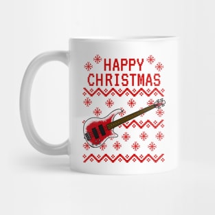 Bass Guitar Ugly Christmas Bassist Musician Mug